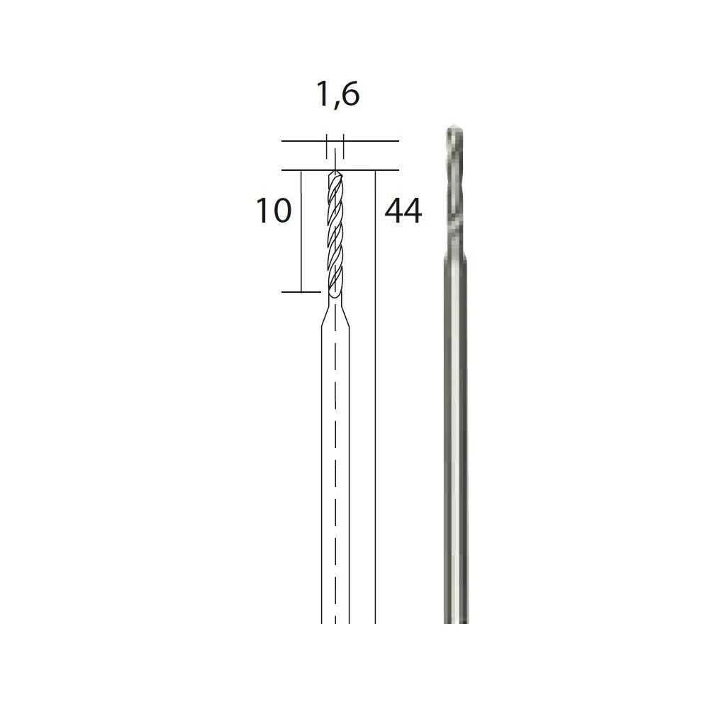 Set 3 burghie hss 1.6mm  proxxon 28858