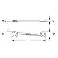 Cheie inelara profil e-torx marime e6xe8