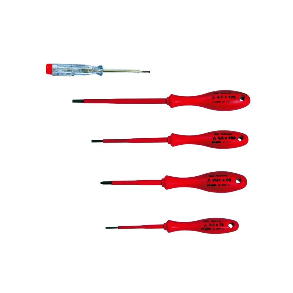 Set surubelnite izolate pvc + tester - 5p.