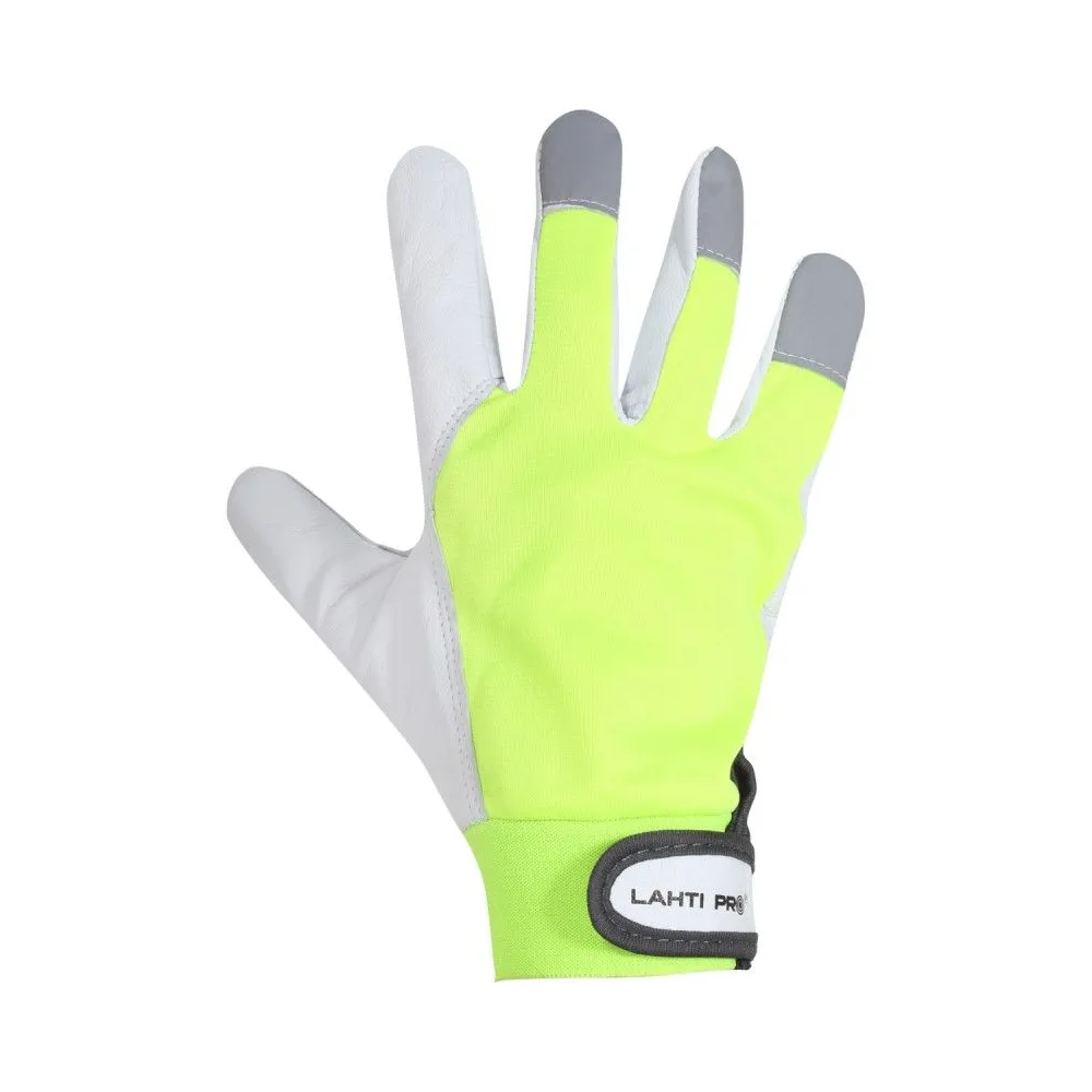 Manusa piele ovina / galben-alb - 9