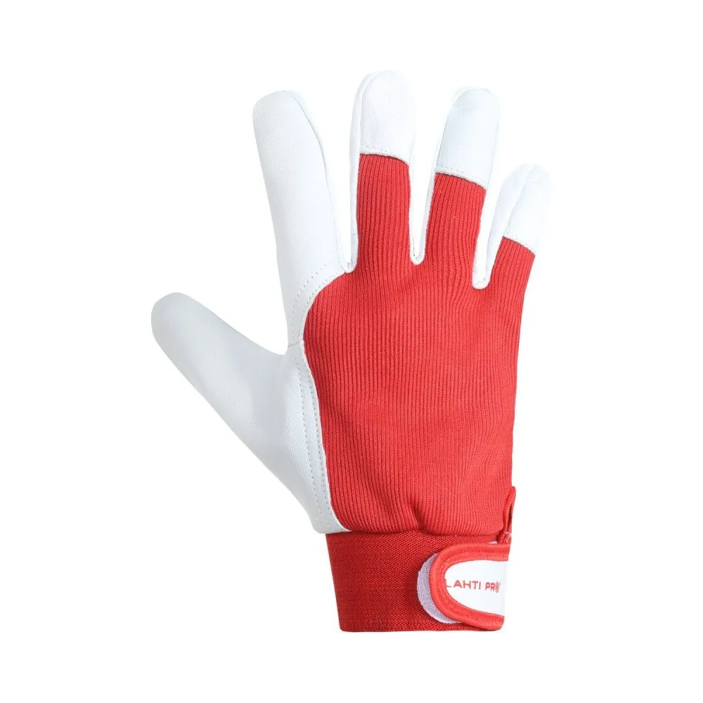 Manusa piele ovina / rosu-alb - 11