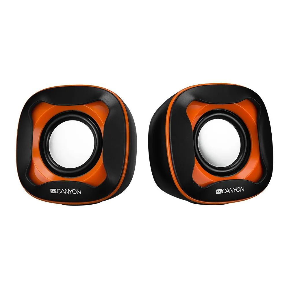 Usb 2.0 speaker black +orange 021c 2*3w 4 ohm abs Canyon - 1