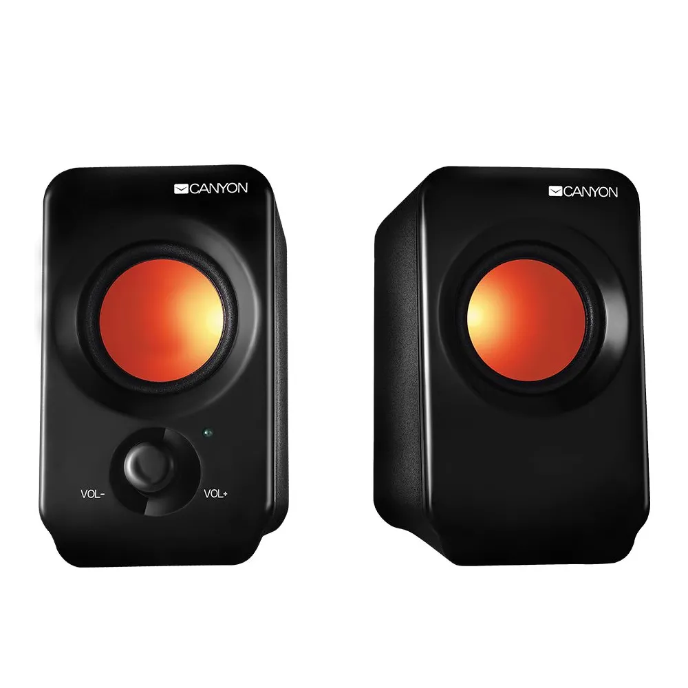 Canyon 2.0 portable usb power speakers 3.5mm audio jack with Canyon - 1