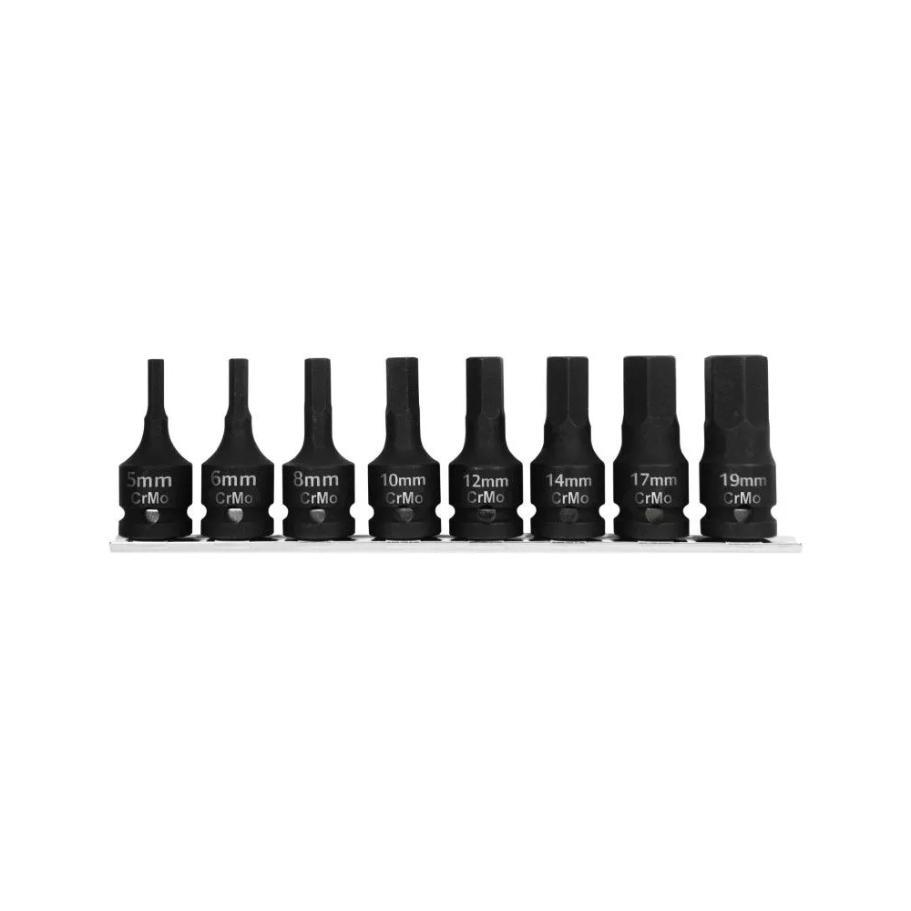 Set tubulare impact cu varf hexagonal 5-19mm - 8p.