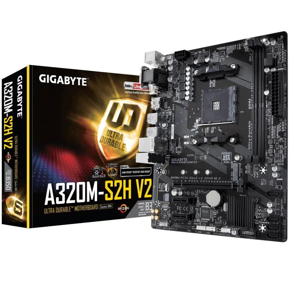 Placa de baza gigabyte socket am4 a320m-s2h v2 amd a320 Gigabyte - 1