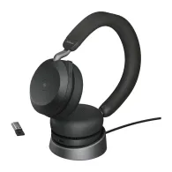 Jabra Evolve2 75 Căști Fără fir Bandă de fixare pe cap Birou Call center Bluetooth Stand de încărcare Negru