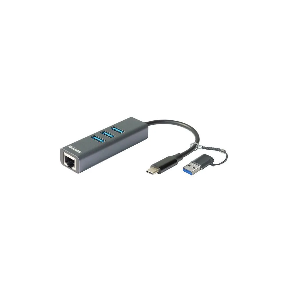 D-Link DUB-2332 stații de andocare și replicatoare de porturi pentru calculatoare portabile Prin cablu USB tip-C Gri