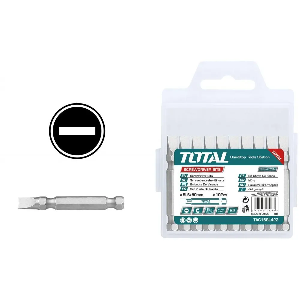 Total - bit - sl6.0*1.0/ 50mm/ 10 buc/set (industrial)
