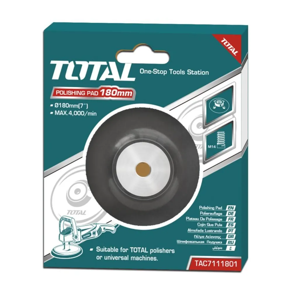 Total - disc de lustruit cu flansa - 180mm