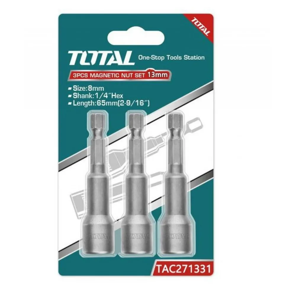 Total - set 3chei 13mm -1/4 hex - 65mm