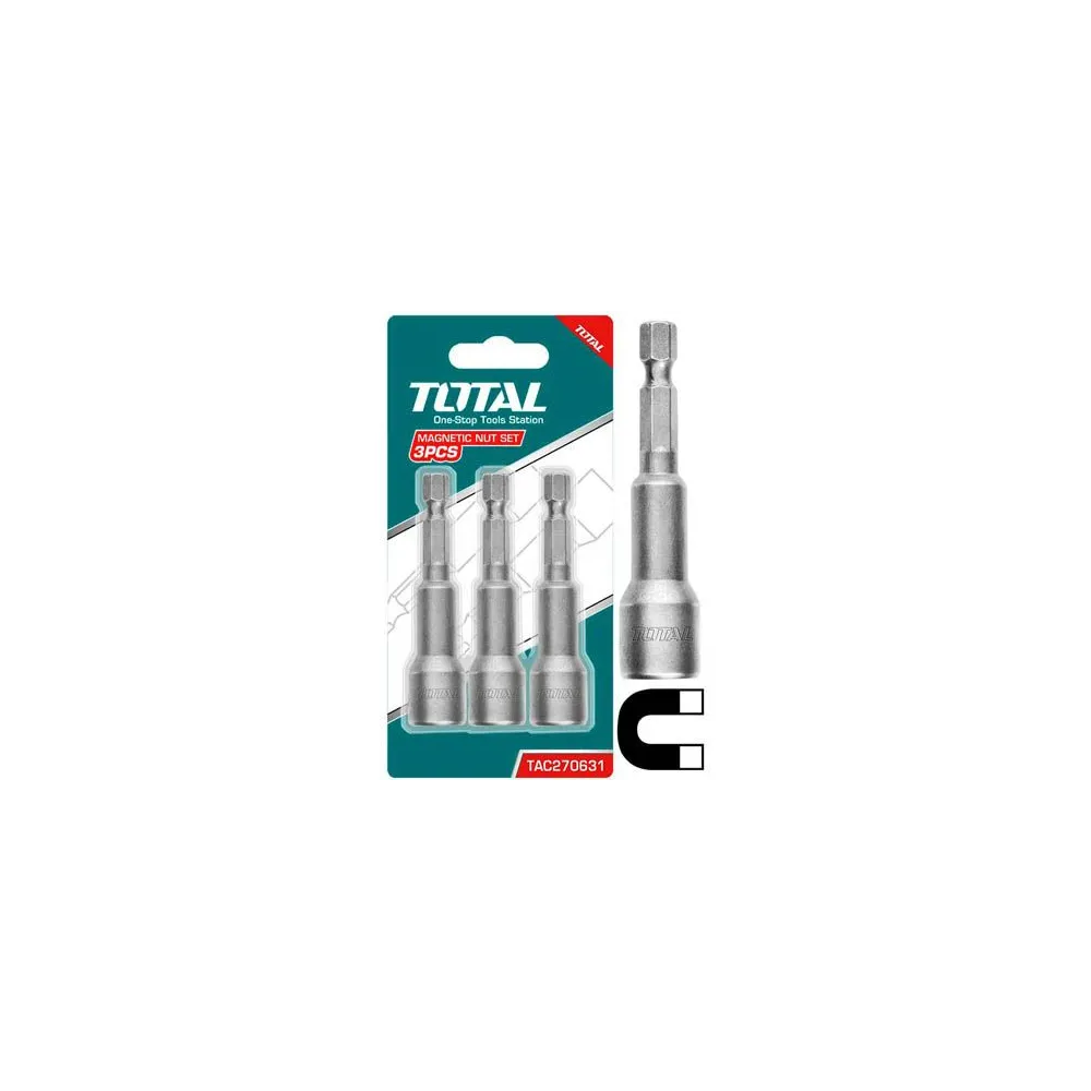 Total - set 3chei 12mm -1/4 hex - 65mm