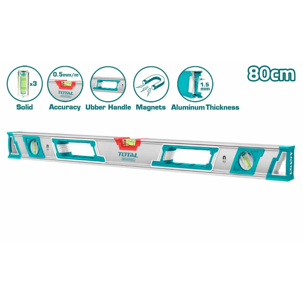 Total - nivela magnetica cu bula - 80cm (industria