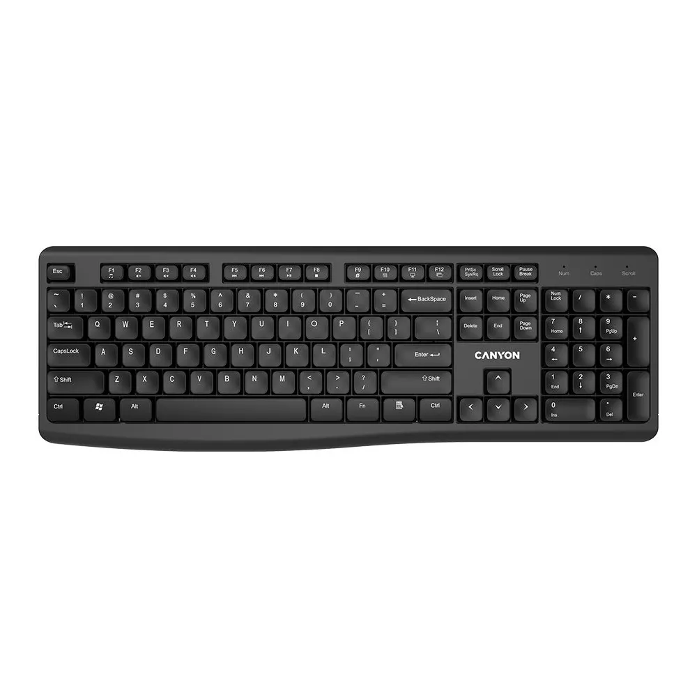 Tastatura wireless Canyon KB-W50, US/UK Layout, USB, Black