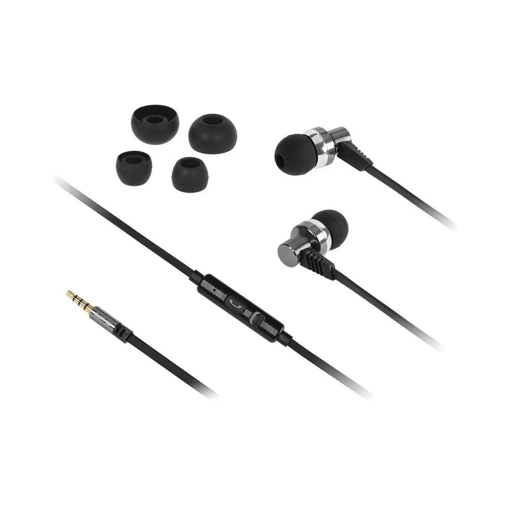 Casti audio metalice cu microfon jack 3.5 m-l
