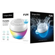Boxa Kruger&Matz Fun, 5W, Bluetooth, IP68, RGB, alb