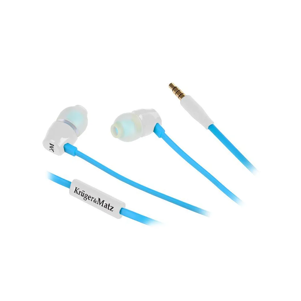 Casti cu microfon d10 albastru krugersimatz