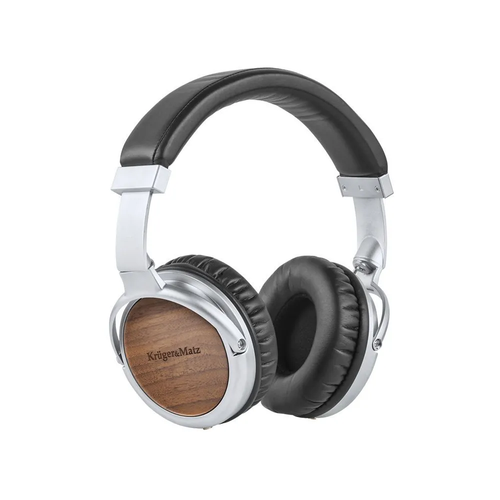 Casti audio lemn cu fir krugersimatz