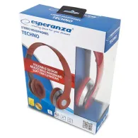 Casti stereo audio rosu techno esperanza