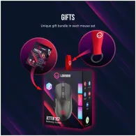 Mouse LORGAR Jetter 357, Optic, RGB LED, USB-A, 8000dpi, Black