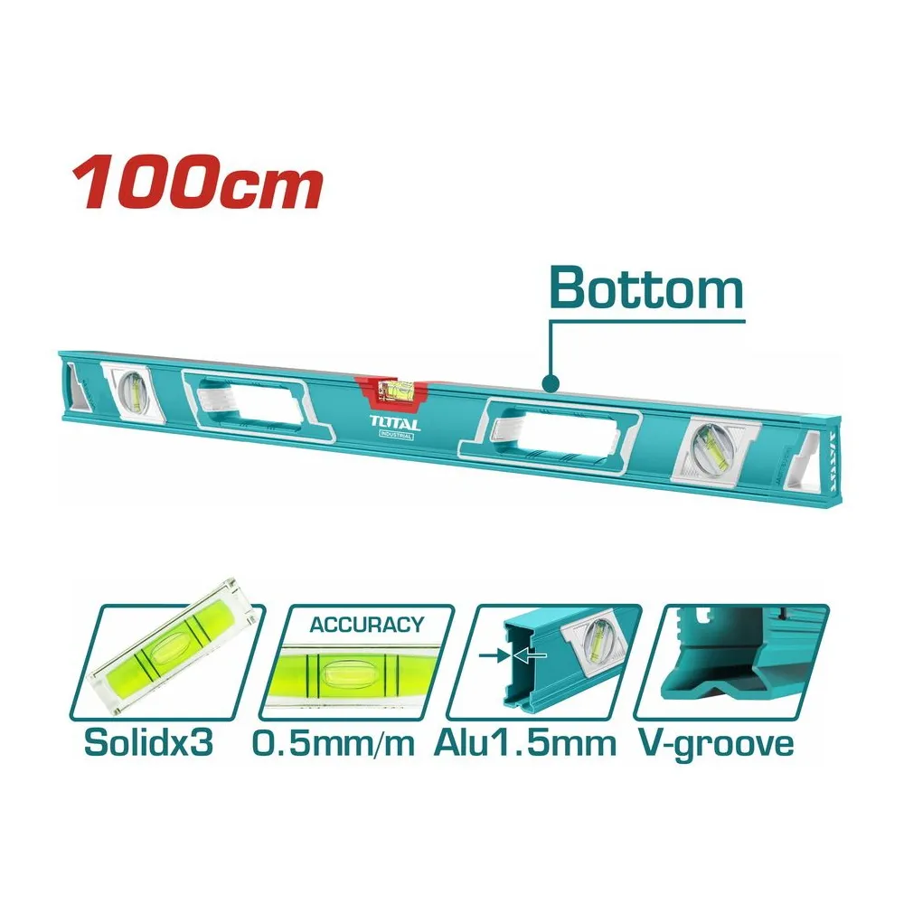 Total - nivela magnetica cu bula - 100cm (industrial)