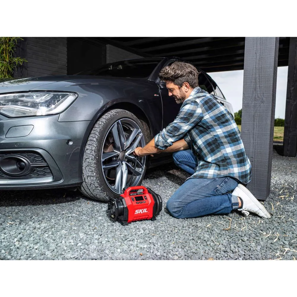 Compresor aer, auto, Skil VA1E3153CA, 20 V, 11 bari