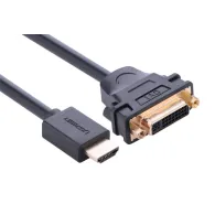 Ugreen 20136 adaptor pentru cabluri video 0,15 m HDMI DVI Negru, De aur
