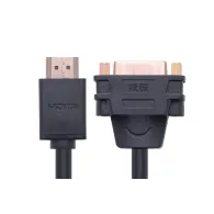 Ugreen 20136 adaptor pentru cabluri video 0,15 m HDMI DVI Negru, De aur