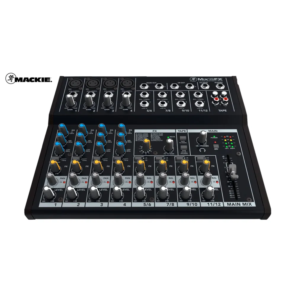 Mixer compact cu 12 canale mackie mix12fx