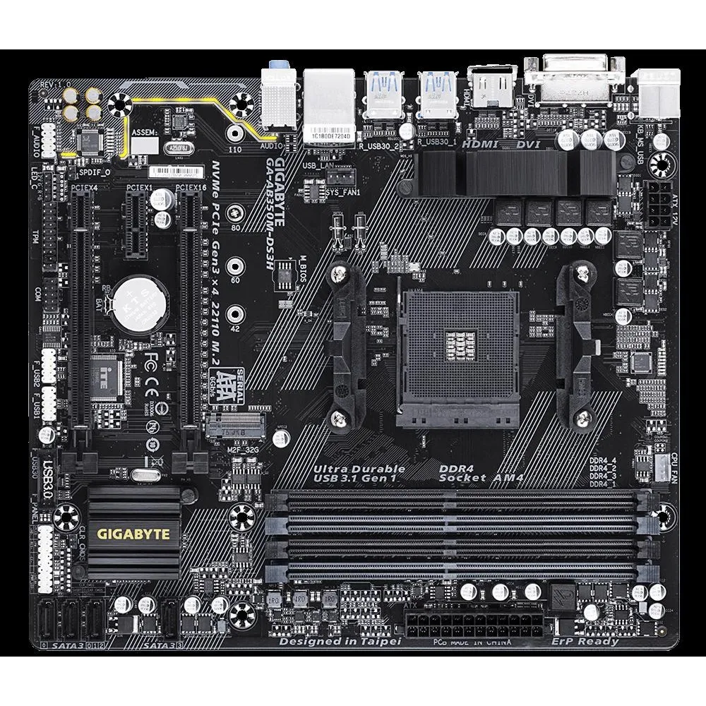 Placa de baza gigabyte socket am4 ab350m-ds2 v2 amd b350 Gigabyte - 1