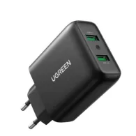 Incarcator retea Ugreen CD161, 2x USB, universal, Quick Charge, Black