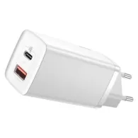 Incarcator retea Baseus GaN2 Lite, 1x USB, 1x USB-C, universal, White