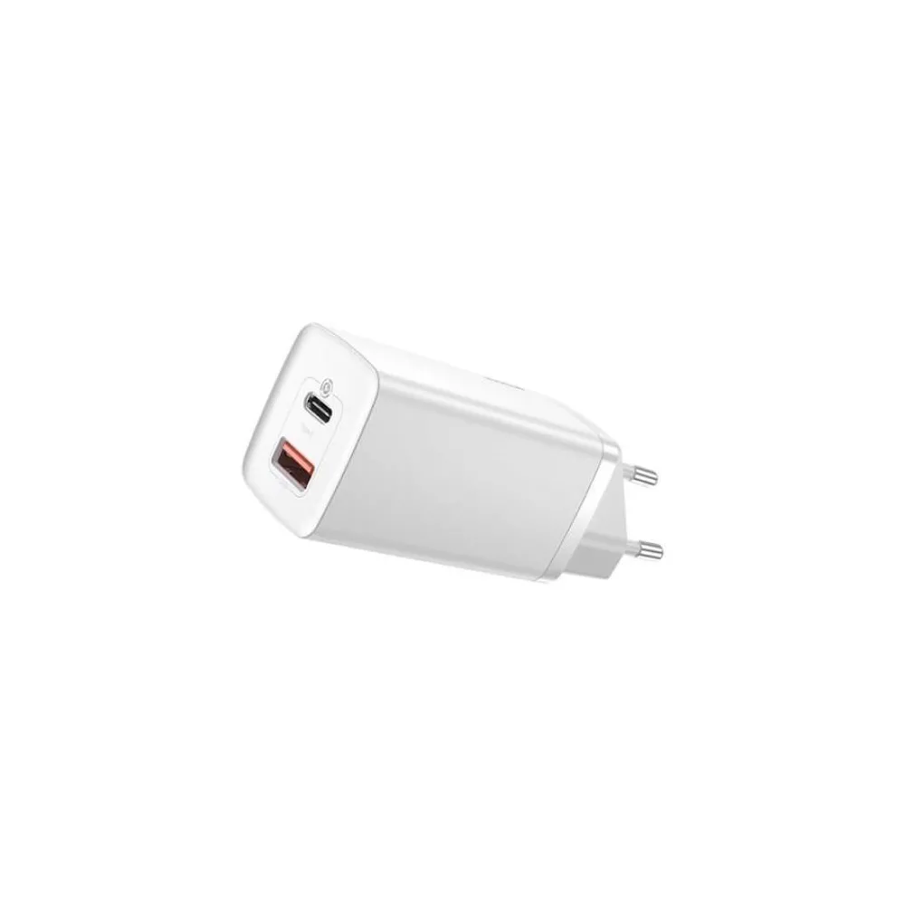 Incarcator retea Baseus GaN2 Lite, 1x USB, 1x USB-C, universal, White