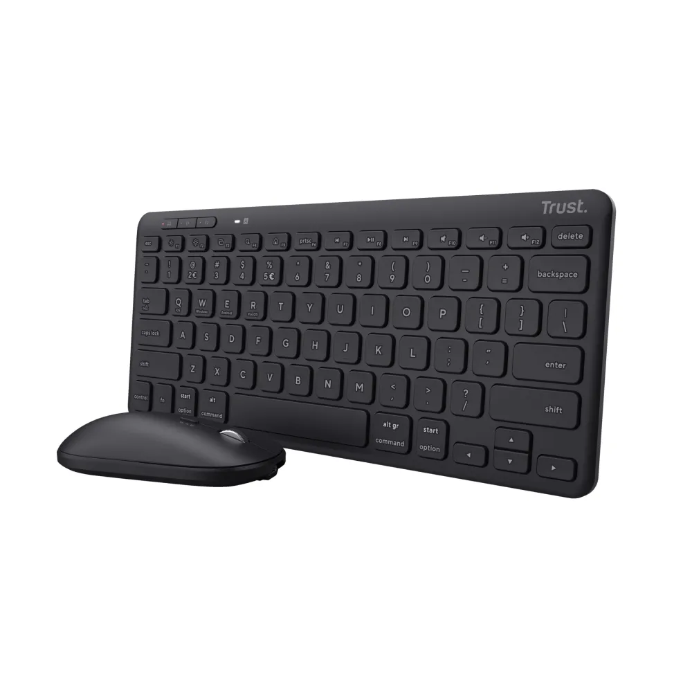 Trust Lyra tastaturi Mouse inclus RF Wireless + Bluetooth QWERTY Englez Negru
