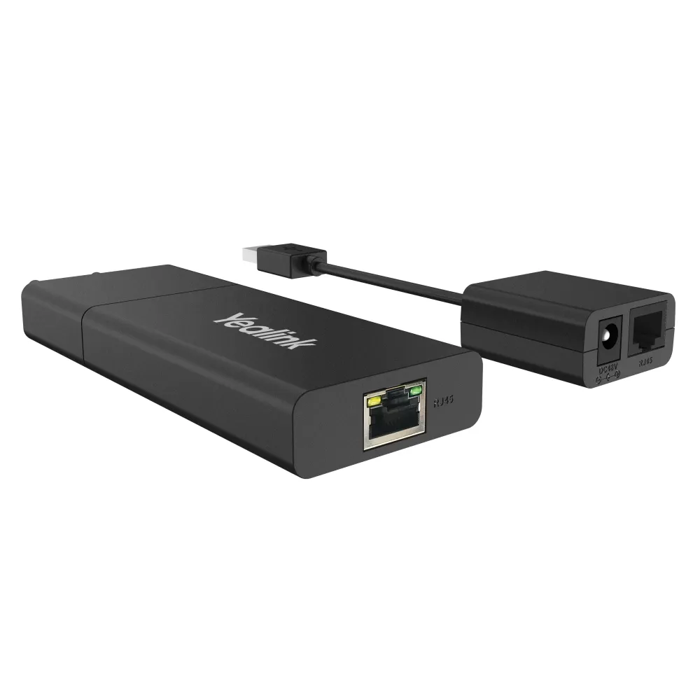 Yealink USB2CAT5E-EXT Transmițător & receptor rețea Negru