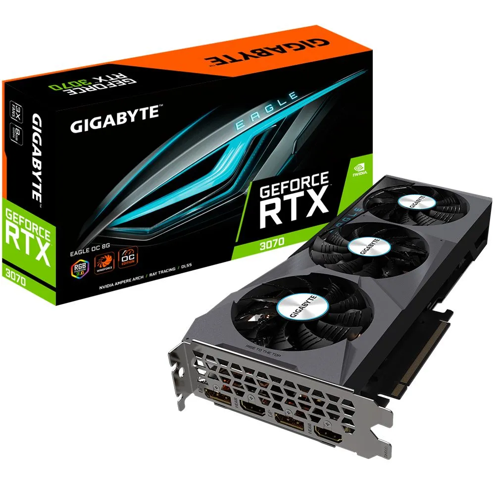 Gigabyte GeForce RTX 3070 EAGLE OC 8G (rev. 2.0) NVIDIA 8 Giga Bites GDDR6