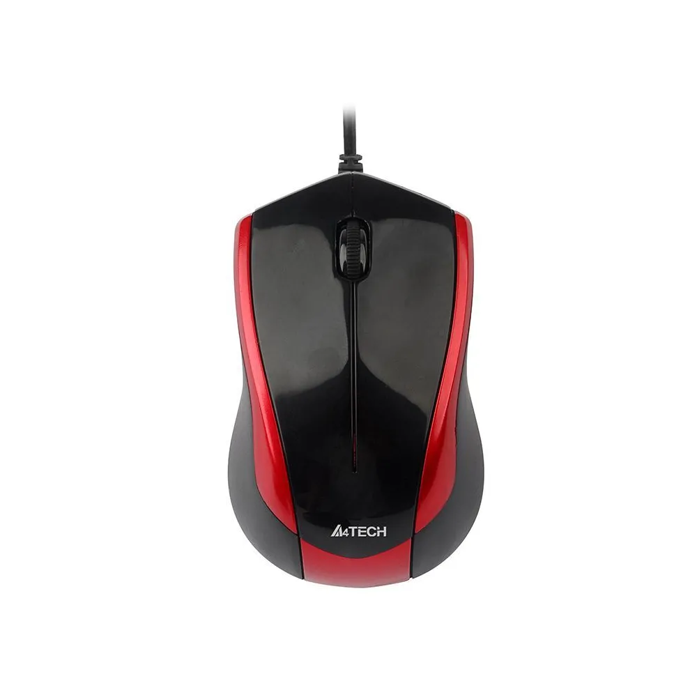 Mouse optic A4Tech N-400-2, usb, negru/rosu