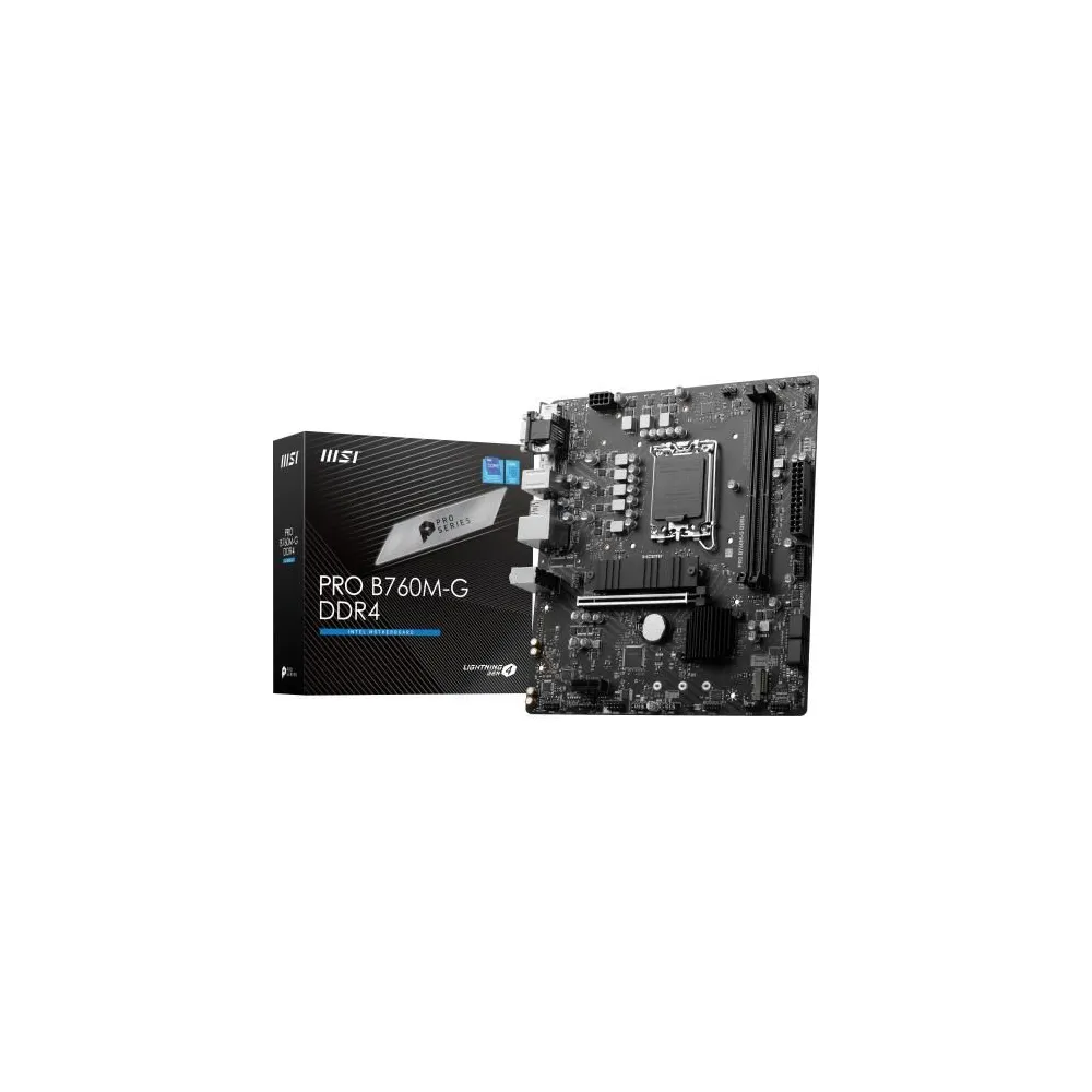 Placa de baza MSI PRO B760M-G DDR4, Intel B760, Socket 1700, mATX