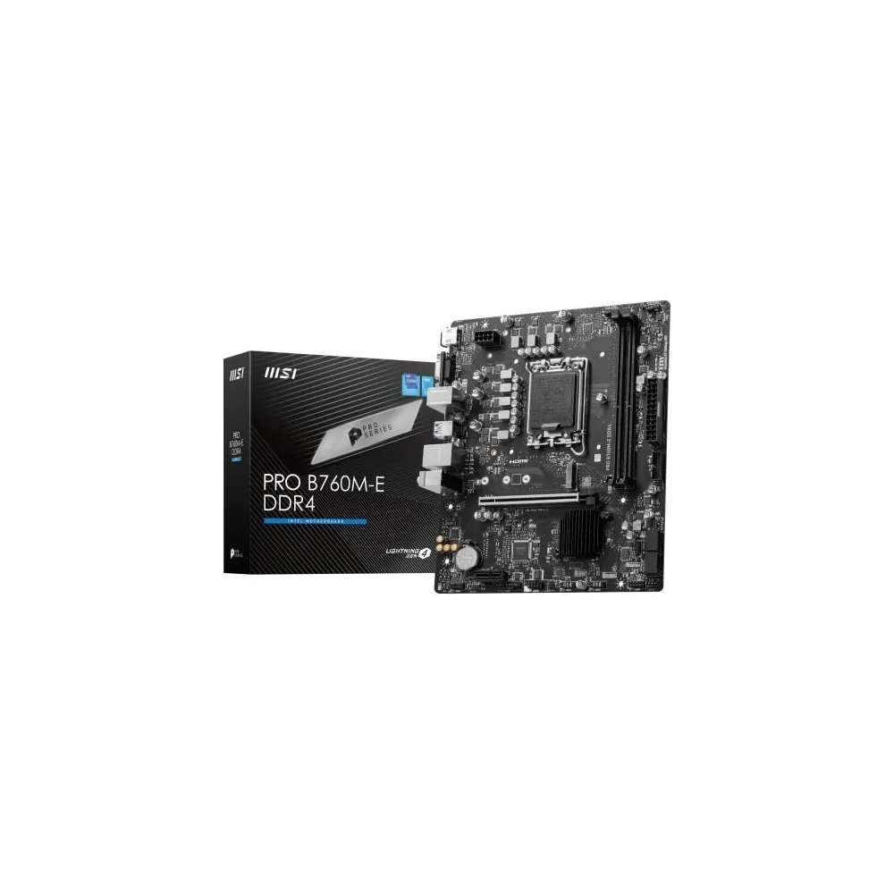 Placa de baza MSI PRO B760M-E DDR4, Intel B760, Socket 1700, mATX