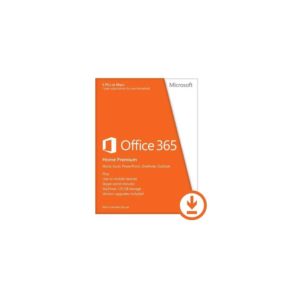 Microsoft Office 365 Home Premium, 1 an, 5 PC, All Languages, ESD