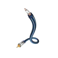 Cablu audio subwoofer Inakustik, rca-rca, 5m, albastru