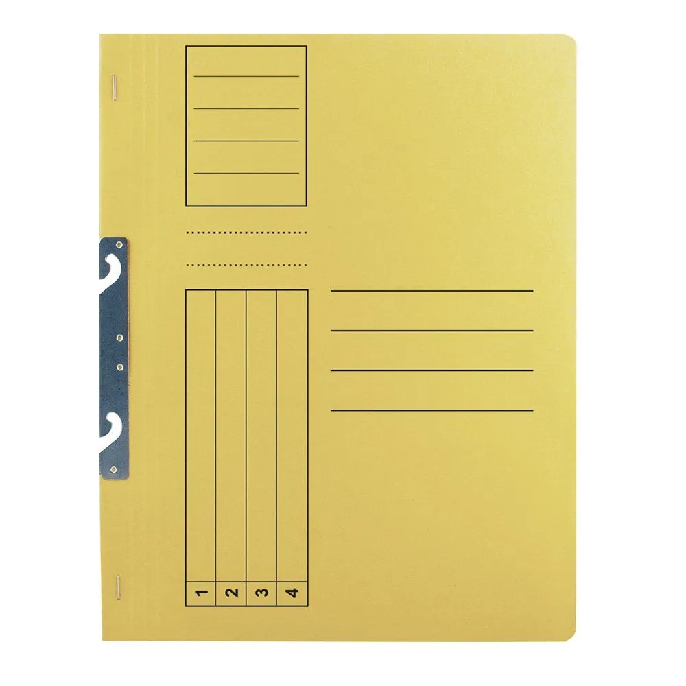 Dosar incopciat 1/1 basic carton galben 10 bucati/set