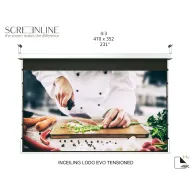 Ecran proiectie motorizat screenline inceiling lodo evo tens home vision470x352(231”)4:3 alb comutator perete