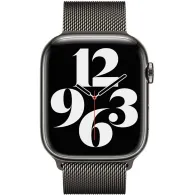 Apple watch 45mm band: graphite milanese loop