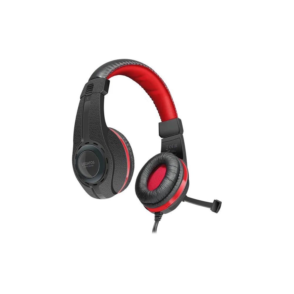 Casti cu microfon Speedlink Legatos, PC/PS5/PS4/Xbox, 3.5mm jack, Black-Red