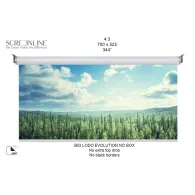 Ecran proiectie motorizat screenline big lodo evo no box home vision700x525(344”)4:3 albcomutator perete