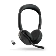 Jabra Evolve2 65 Flex Căști Prin cablu & Wireless Bandă de fixare pe cap Birou Call center Bluetooth Negru