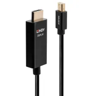 Lindy 40921 adaptor pentru cabluri video 1 m Mini DisplayPort HDMI Negru