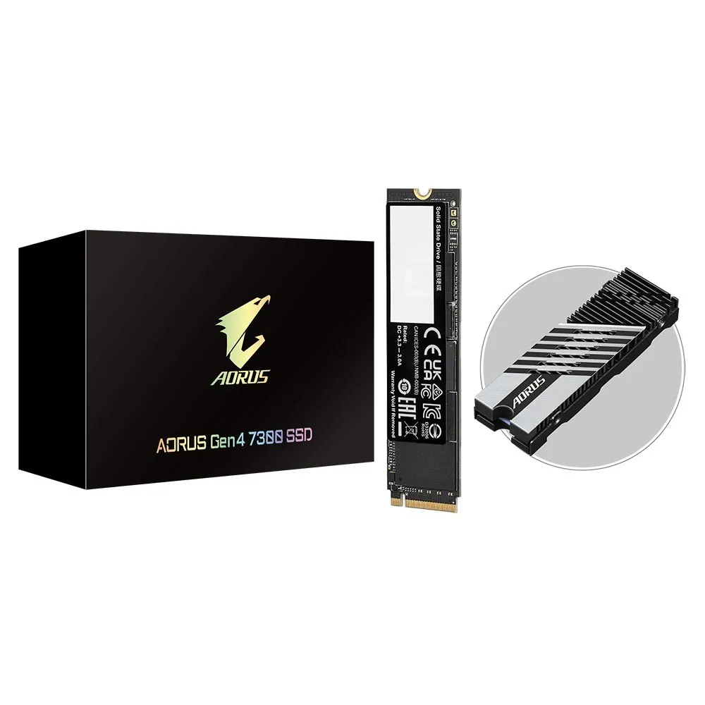 Gigabyte AORUS Gen4 7300 SSD 2TB M.2 2000 Giga Bites PCI Express 4.0 3D TLC NAND NVMe
