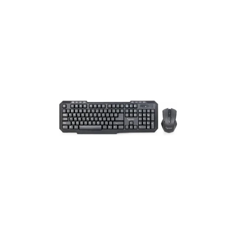 Kit Wireless Gembird KBS-WM-02 - Tastatura, USB, Black + Mouse Optic, USB, Black Gembird - 1