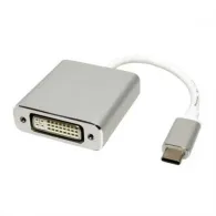 Adaptor Spacer, DVI-I female - USB-C male, Silver